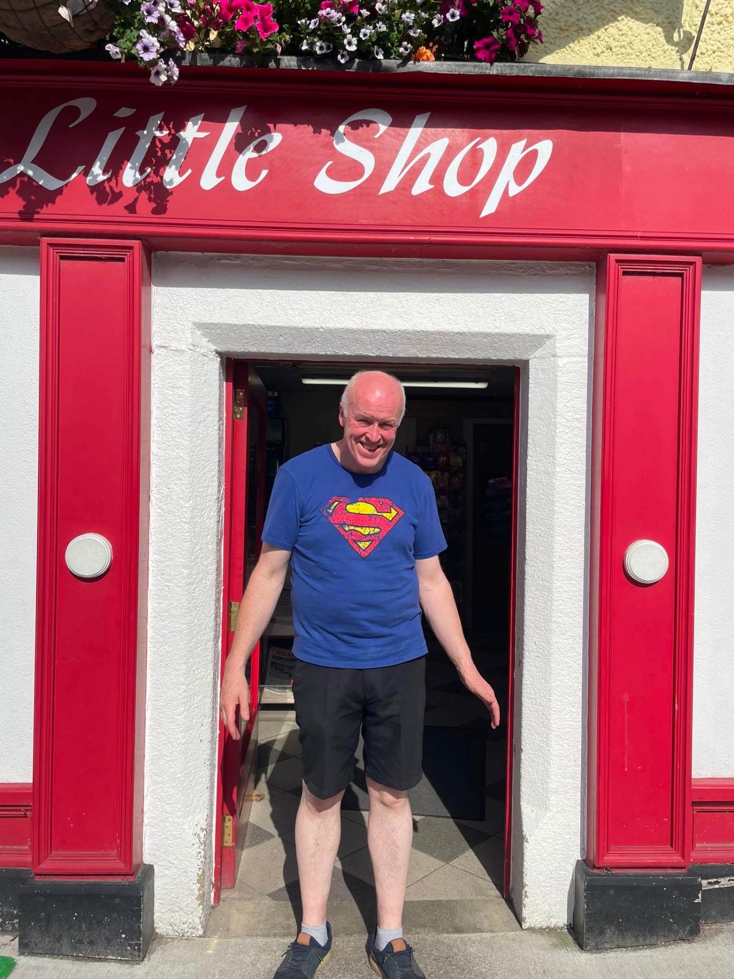 Ronan standing in the doorway of The Little Shop in Bagenalstown